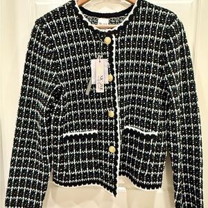 NIC+ZOE MIXED UP SWEATER JACKET